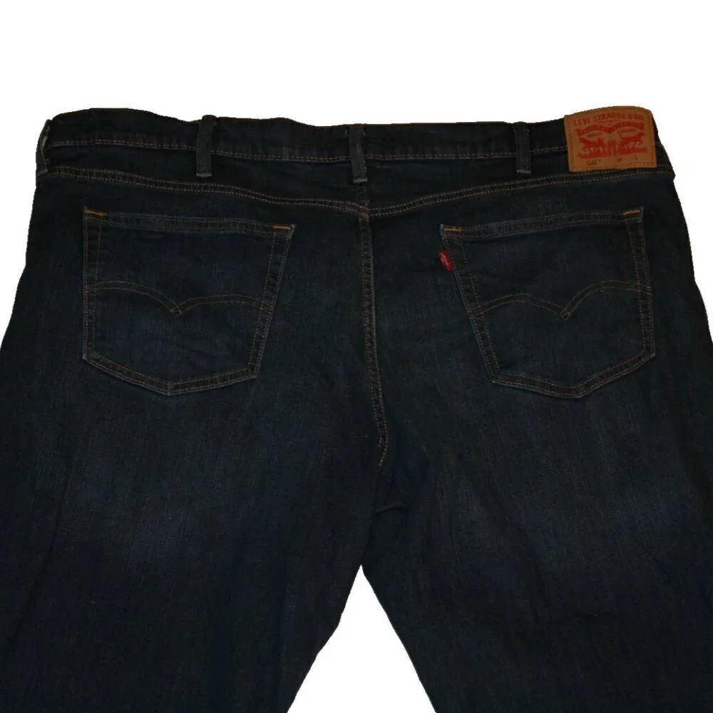 Levis 541 Jeans Mens 44 x 32 Dark Blue Straight Leg Athletic Tapered Denim